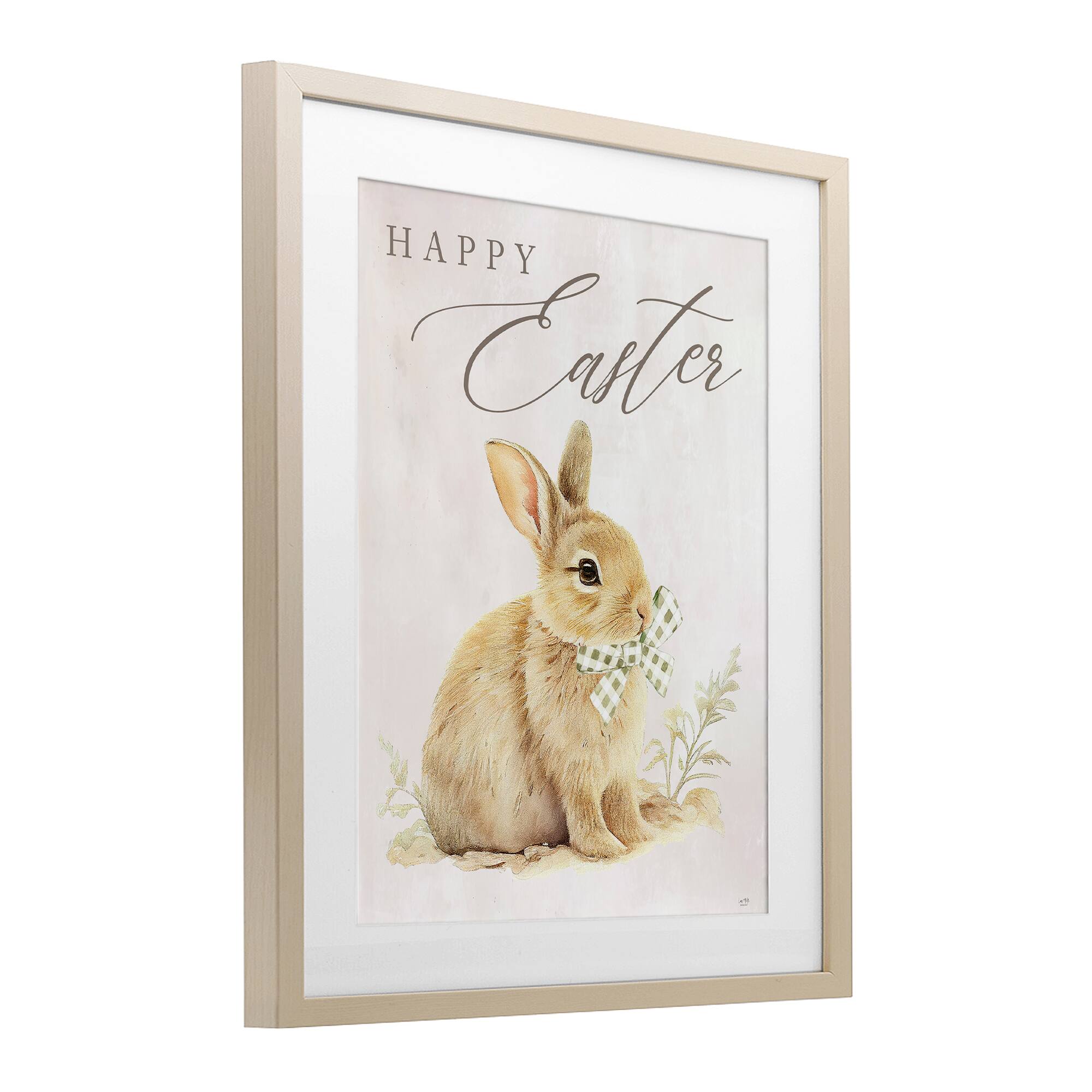 Stupell Industries Happy Easter Bunny Framed Wall Art
